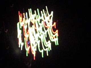 Red and white wavy display